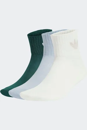 adidas White Mid Ankle Socks 3 Pack 4.5-5.5