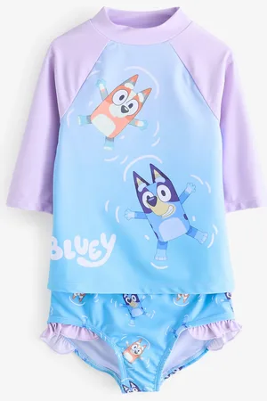 Brand Threads Black Bluey Girls Swim Set 3