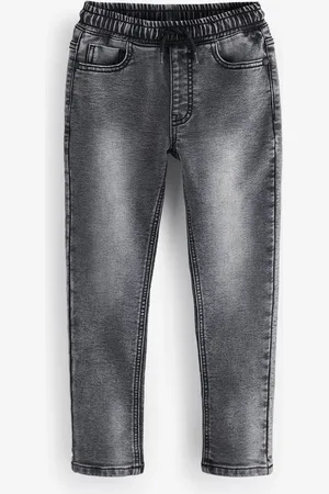 Next Grey Skinny Fit Stretch Elasticated Waist Jeans (3-16yrs) 7 Years (122cm)