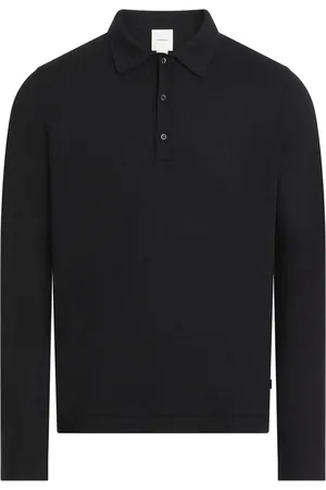 Calvin Klein Italian Merino Silk Long Sleeve Polo Shirt M