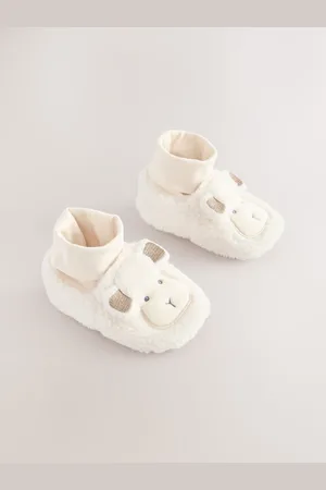Next White Sheep Baby Sensory Sock Top Boots (0-24 months) (0-2mths) First Size