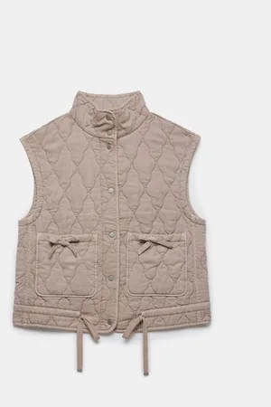 mint&berry Pink Washed Quilted Gilet L