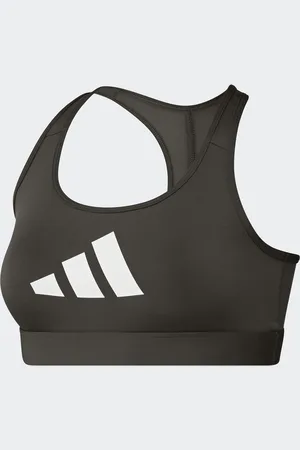 adidas Green Powerreact Big Logo Low Impact Bra AU 20-22