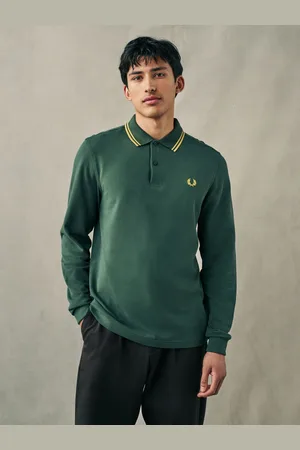 Fred Perry Long Sleeve Twin Tipped Polo Shirt S