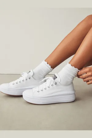 Converse White All Star Move Chuck Ox Platform Trainers AU 5 (EU 35.5)
