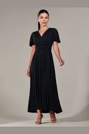 Jolie Moi Petite Short Sleeve Soft Silky Jersey Maxi Dress AU 10 Petite
