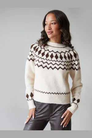 Threadbare Natural Chunky Knitted Christmas Jumper AU 12