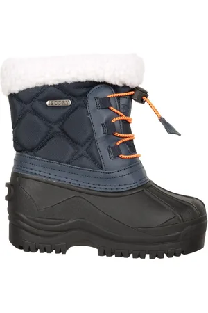 Mountain Warehouse Blue Arctic Junior Waterproof Fleece Lined Adaptive Snow Boots AU 8 (EU 25.5)