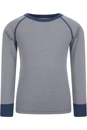 Mountain Warehouse Grey Merino II Kids Round Neck Thermal Top 2
