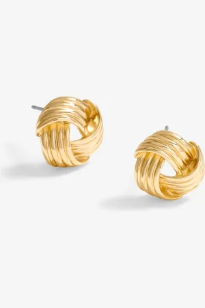 Jon Richard Gold Tone Ridge Knot Studs Earrings One