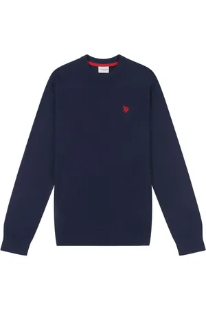 U.S. Polo Assn. U. S. Polo Assn. Navy Mens Cotton Crew Neck Jumper XL