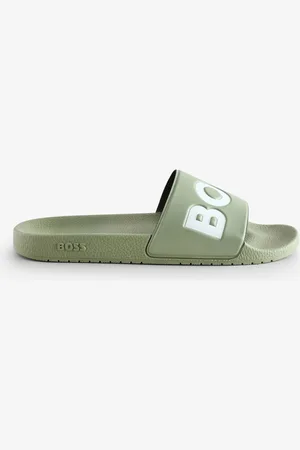 HUGO BOSS Light Green Large Logo Sliders AU 10 (EU 44)