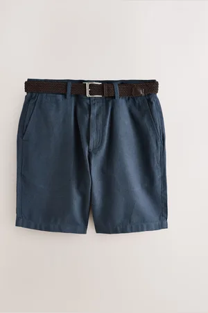 Next Linen Cotton Chino Shorts with Belt Included 30W x 31L (UK 30 R)