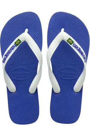 Havaianas Blue Brasil Logo Mini Me Sandals