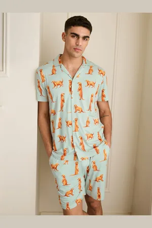 Chelsea Peers Blue Meerkat Print Short Pyjamas Set