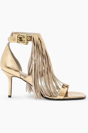 AllSaints AllSaints Yellow Paola Met Sandals AU 8 (EU 39)