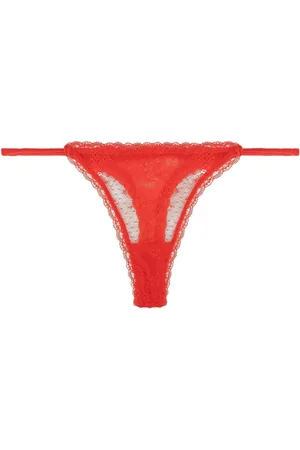 LOVE Stories Red Thong With Roomie Lace XXL
