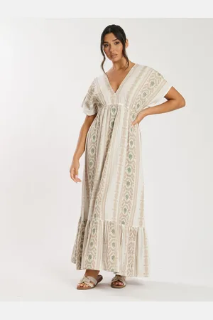South Beach Jacquard V-Neck Maxi Dress 16