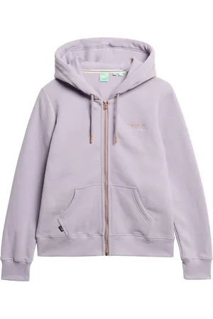 Superdry Brassica Lilac Essential Logo Zip Hoodie AU 12
