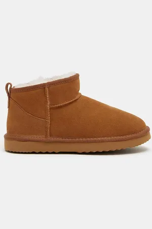 Hush Puppies Brown Ultra Mini Sheepskin Boots AU 7 (EU 38)