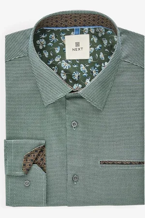 Next Regular Fit Trimmed Formal 100% Cotton Oxford Shirt XL