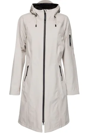 Ilse Jacobsen Waterproof Slim Fit Long Softshell Raincoat AU 8