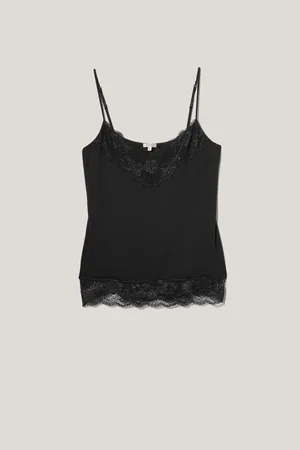 Jigsaw Black Modal Lace Vest XS