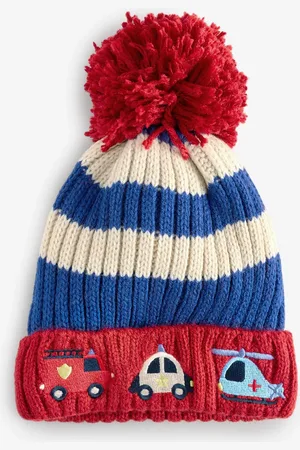 Next Cobalt Blue Emergency Vehicle Character Pom Hat (3mths-10yrs) 1