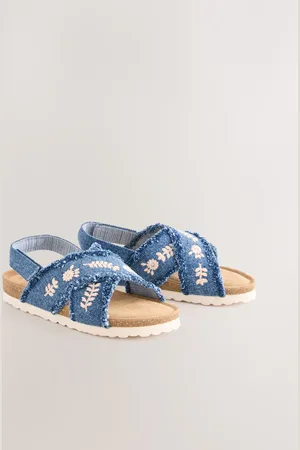 Next Denim Embroidered Slip on Corkbed Sandals AU 7 (EU 41)