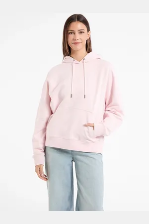 Guess Pink 100% Cotton Logo Jersey Hoodie XL