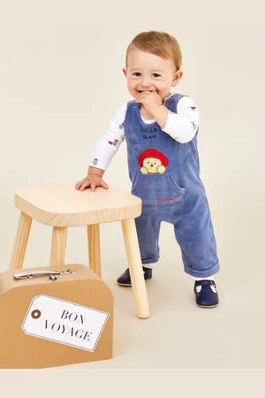 JoJo Maman Bébé Navy Appliqué Dungaree Set 12