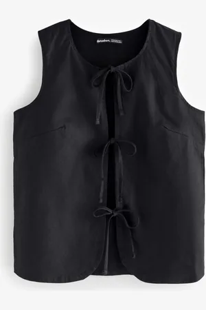 Threadbare Black Tie Front Blend Waistcoat 8