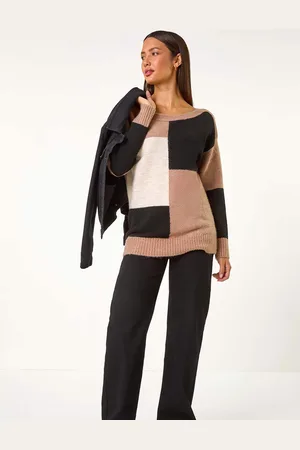 Roman Natural Colour Block Knit Jumper AU 16