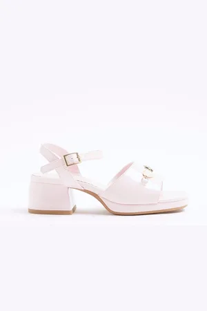River Island Girls Heart Trim Heeled Sandals AU 4 (EU 37)