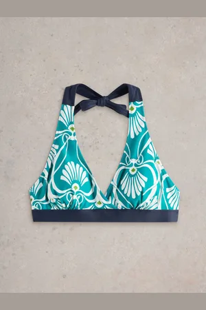 White Stuff Blue Sunshine Reversible Bikini Top AU 22