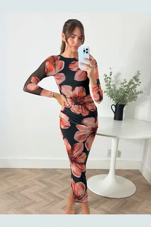 Style Cheat Large Scale Floral Maeva Mesh Maxi Dress AU 14