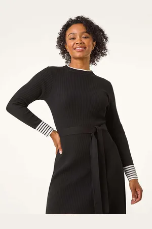 Roman Petite Stripe Detail Knit Dress AU 14