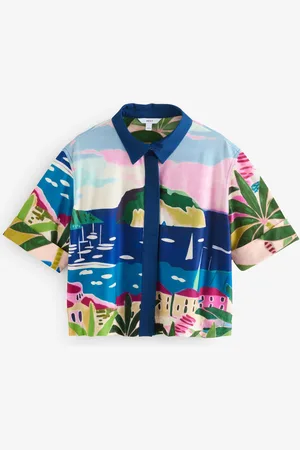Next Printed Scenic Holiday Short Sleeve Shirt AU 14