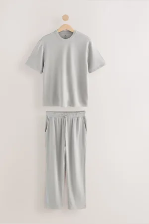Next Light Grey Textured TENCEL Modal Pyjamas Set XL Long