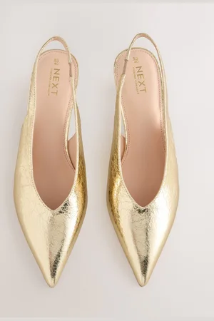 Next Standard/Wide Fit Forever Comfort Point Toe Low Slingback Kitten Heels AU 8.5 (EU 40)