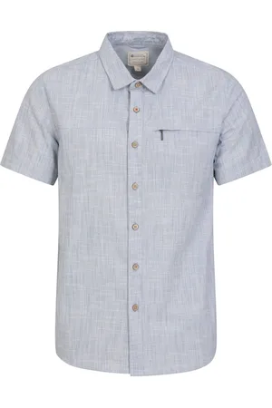 Mountain Warehouse Mens Coconut Slub Texture Short Sleeve 100% Cotton Shirt L