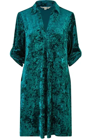 Yumi Velvet Tunic Dress With 3/4 Sleeves AU 12