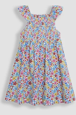 JoJo Maman Bébé Floral Ruffle Sleeve Smocked Dress 6