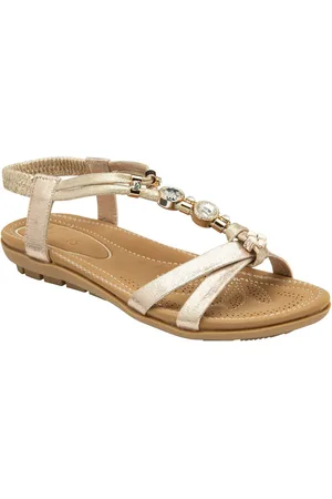 Lotus Gold Casual Open Toe Holiday Sandals AU 8 (EU 39)