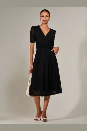 Jolie Moi Ruched Sleeve Mesh Maxi Dress 16