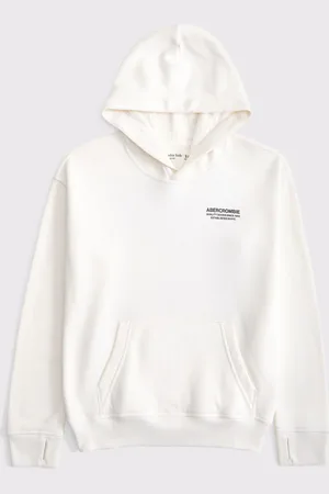 Abercrombie & Fitch Cream Back Graphic Hoodie 17years