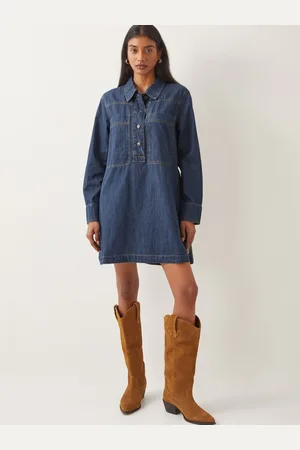 Monsoon Nara Denim Tunic Shirt 100% Cotton Dress XXL