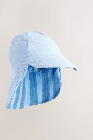 Next Blue Stripe 100% Cotton Baby Legionnaire Hat (0mths-2yrs) Upto 3 Months (50