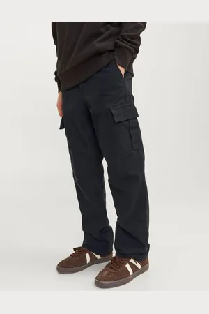 JACK & JONES Straight Leg Patch Pocket Cargo 100% Cotton Trousers 13 Years (158cm)