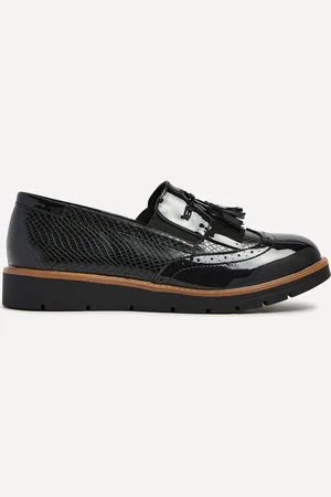 Linzi Bowen Patent Classic Slip On Loafers AU 7 (EU 38)